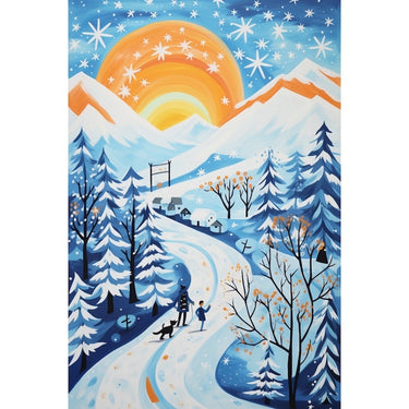 peinture d hiver maternelle